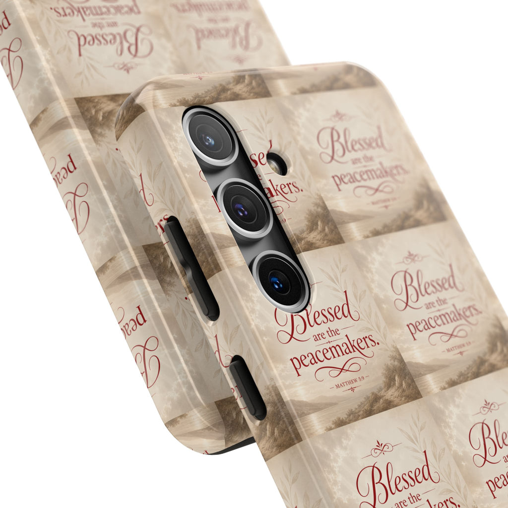 Blessed Are the Peacemakers Phone Case — Christian Inspirational Tough Phone Case