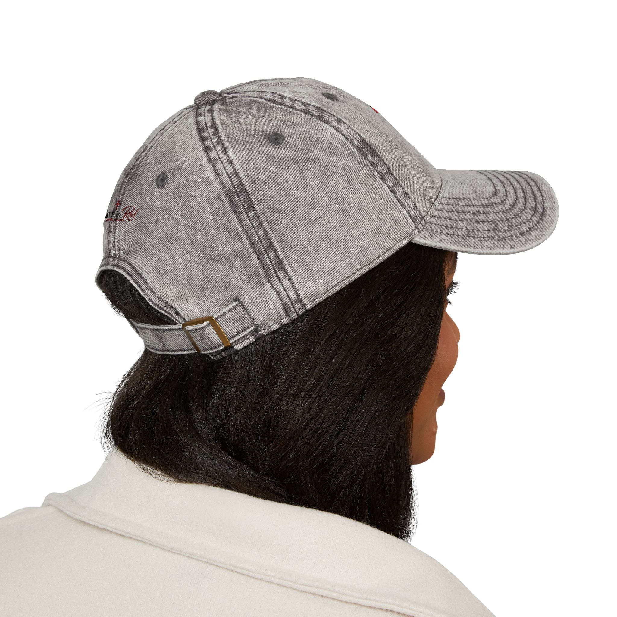 Vintage Embroidered Cap — "I am with you always" Matthew 28:20