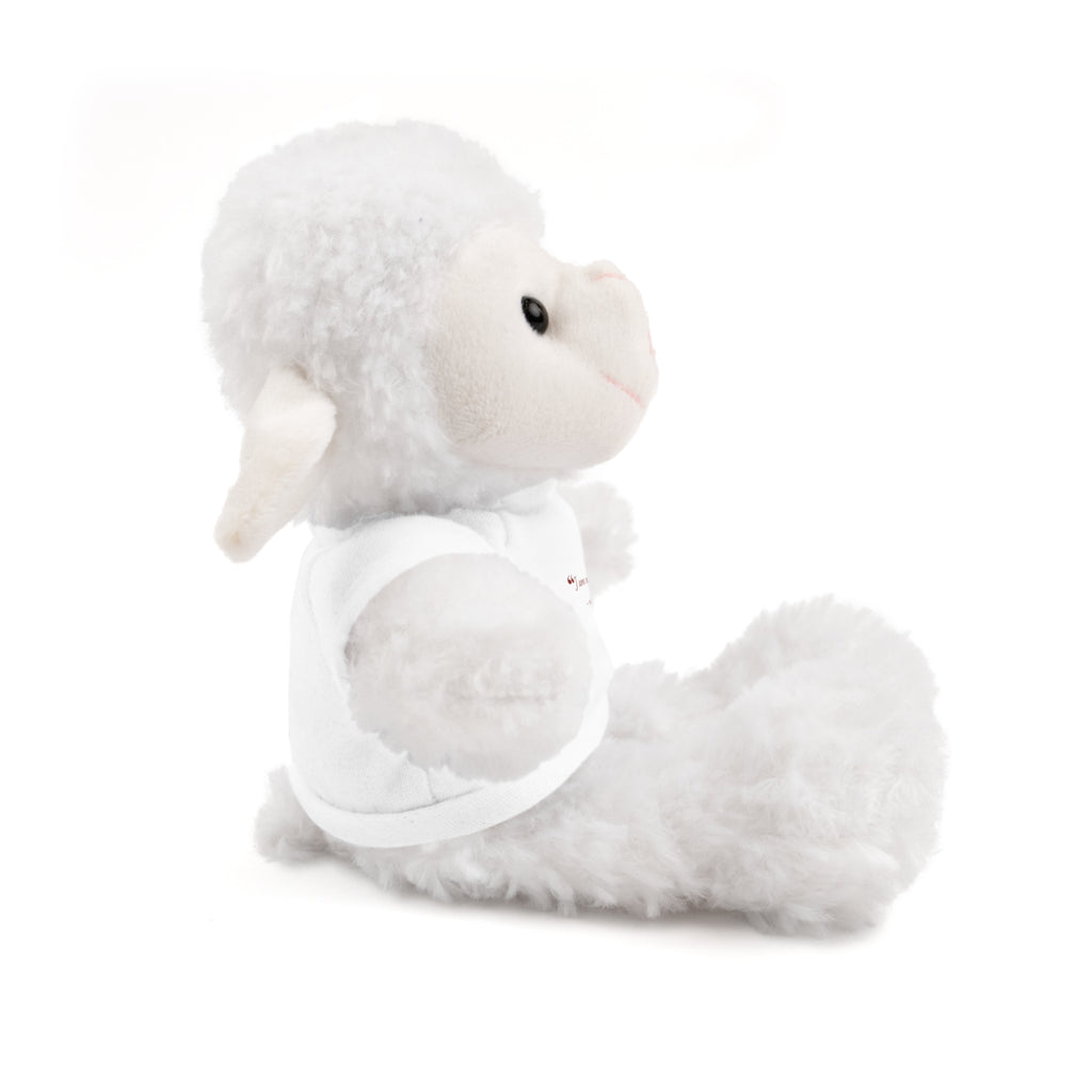 Plush Bear with “I am with you always.” — Matthew 28:20 Custom Tee – Soft Brown Teddy Gift