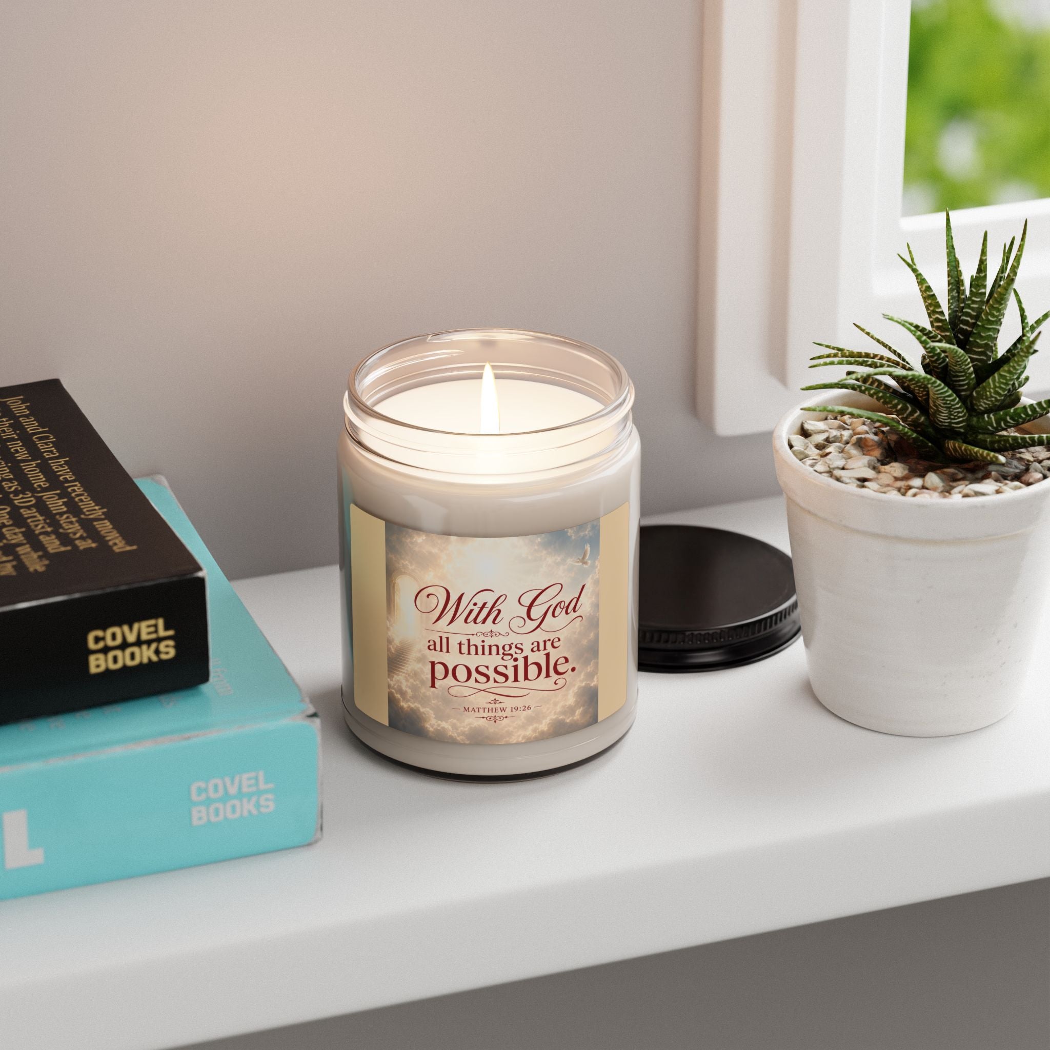 With God All Things Are Possible — Inspirational Soy Candle (9oz)