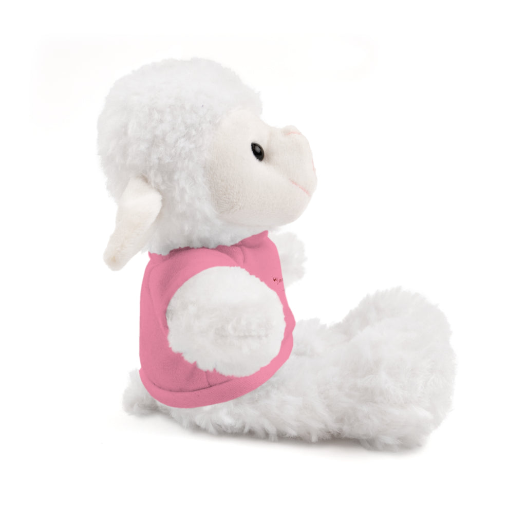 Plush Bear with “I am with you always.” — Matthew 28:20 Custom Tee – Soft Brown Teddy Gift