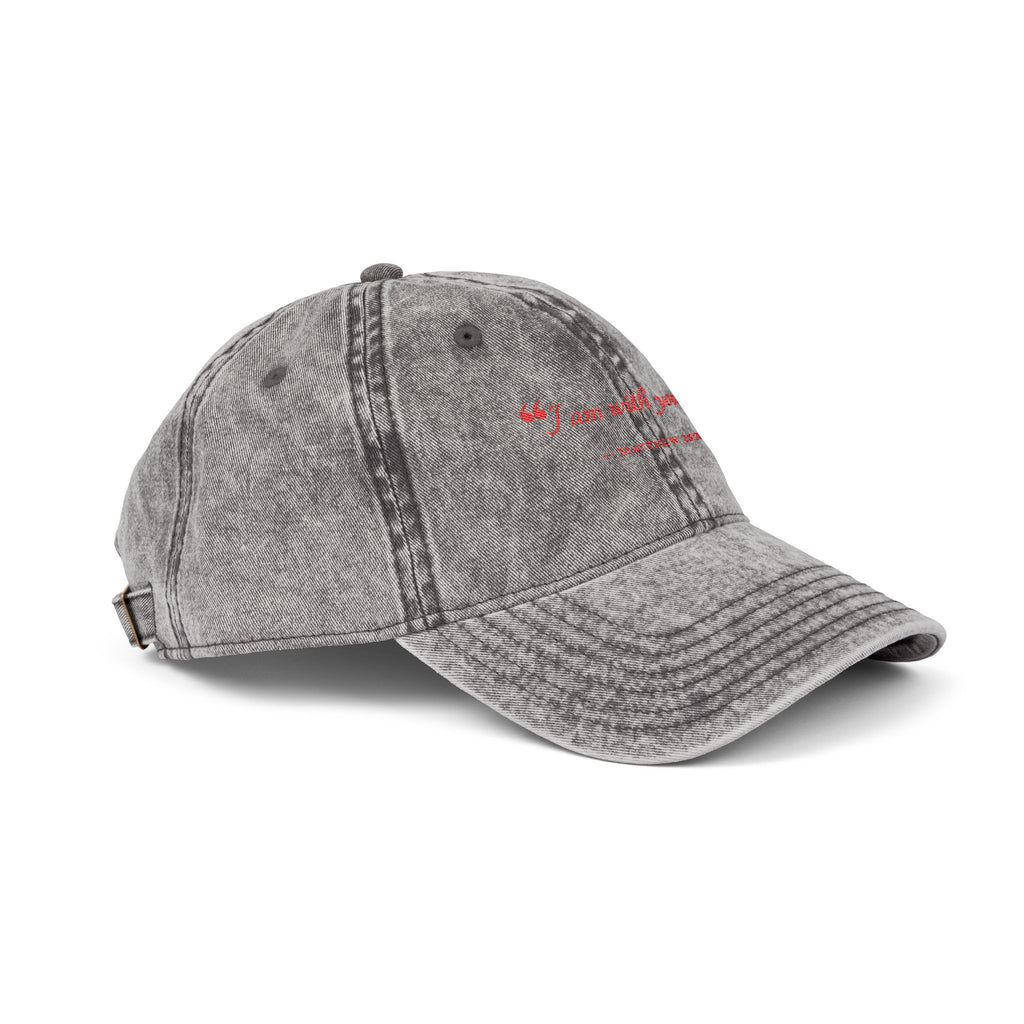 Vintage Embroidered Cap — "I am with you always" Matthew 28:20