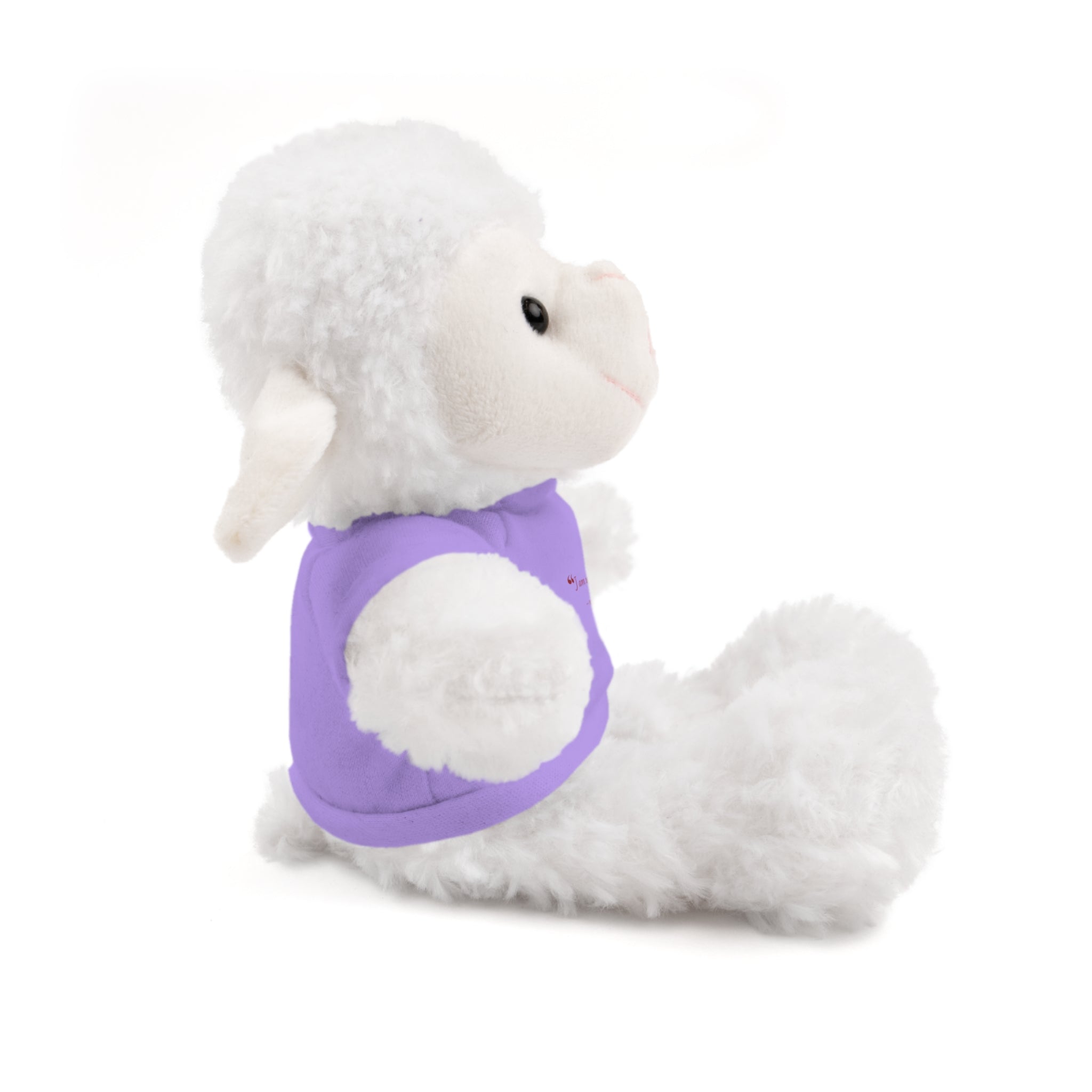 Plush Bear with “I am with you always.” — Matthew 28:20 Custom Tee – Soft Brown Teddy Gift