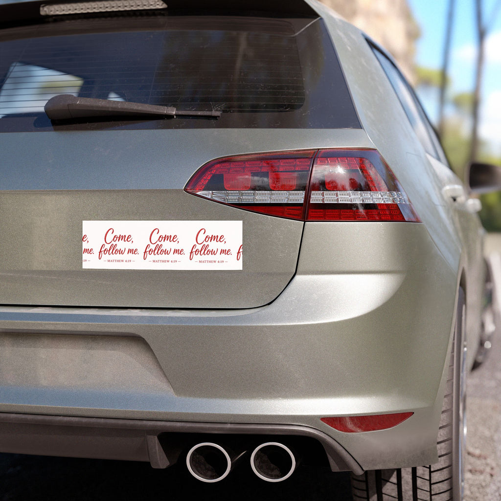 Come, Follow Me Car Magnet — Matthew 4:19 Inspirational Religious Magnet