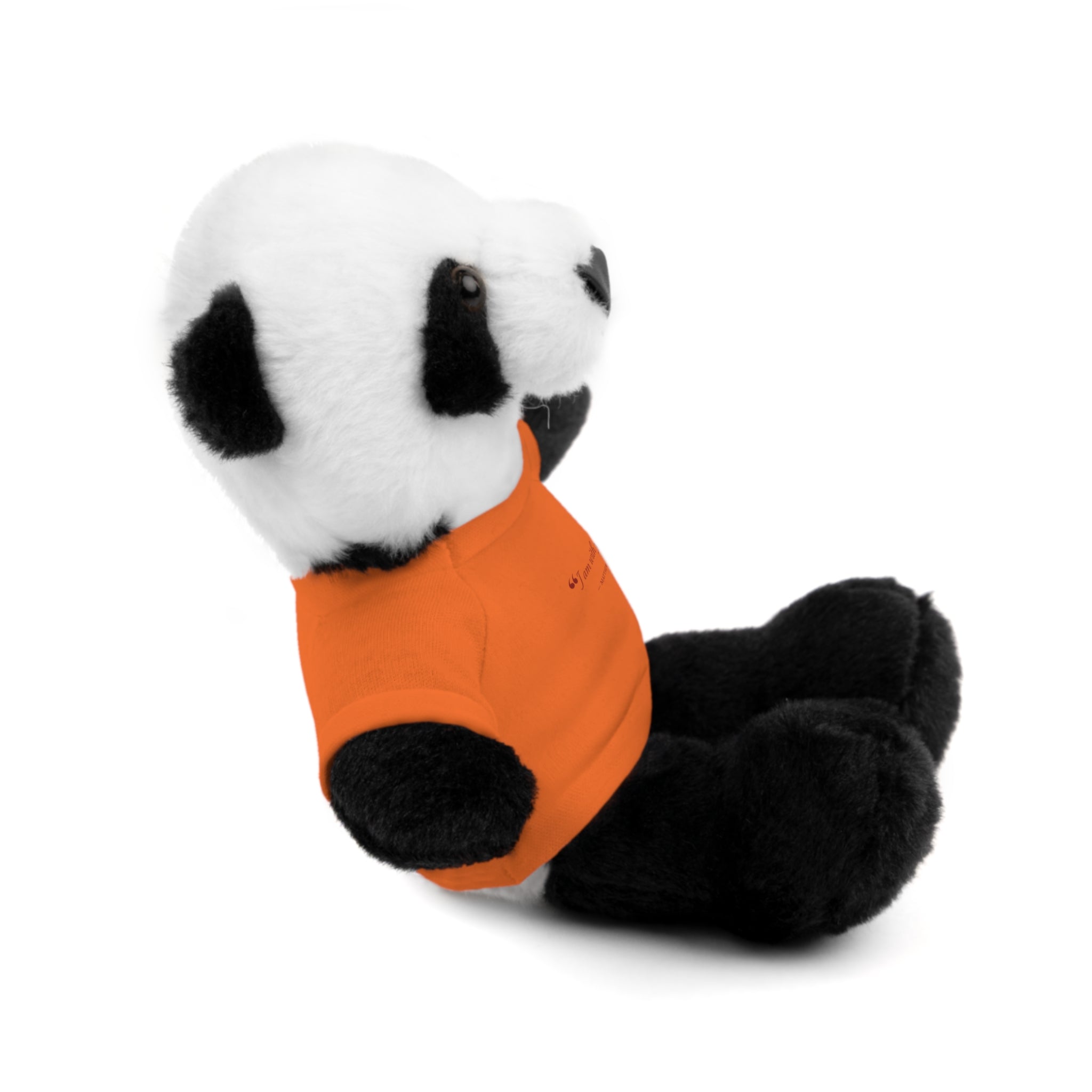 Plush Bear with “I am with you always.” — Matthew 28:20 Custom Tee – Soft Brown Teddy Gift