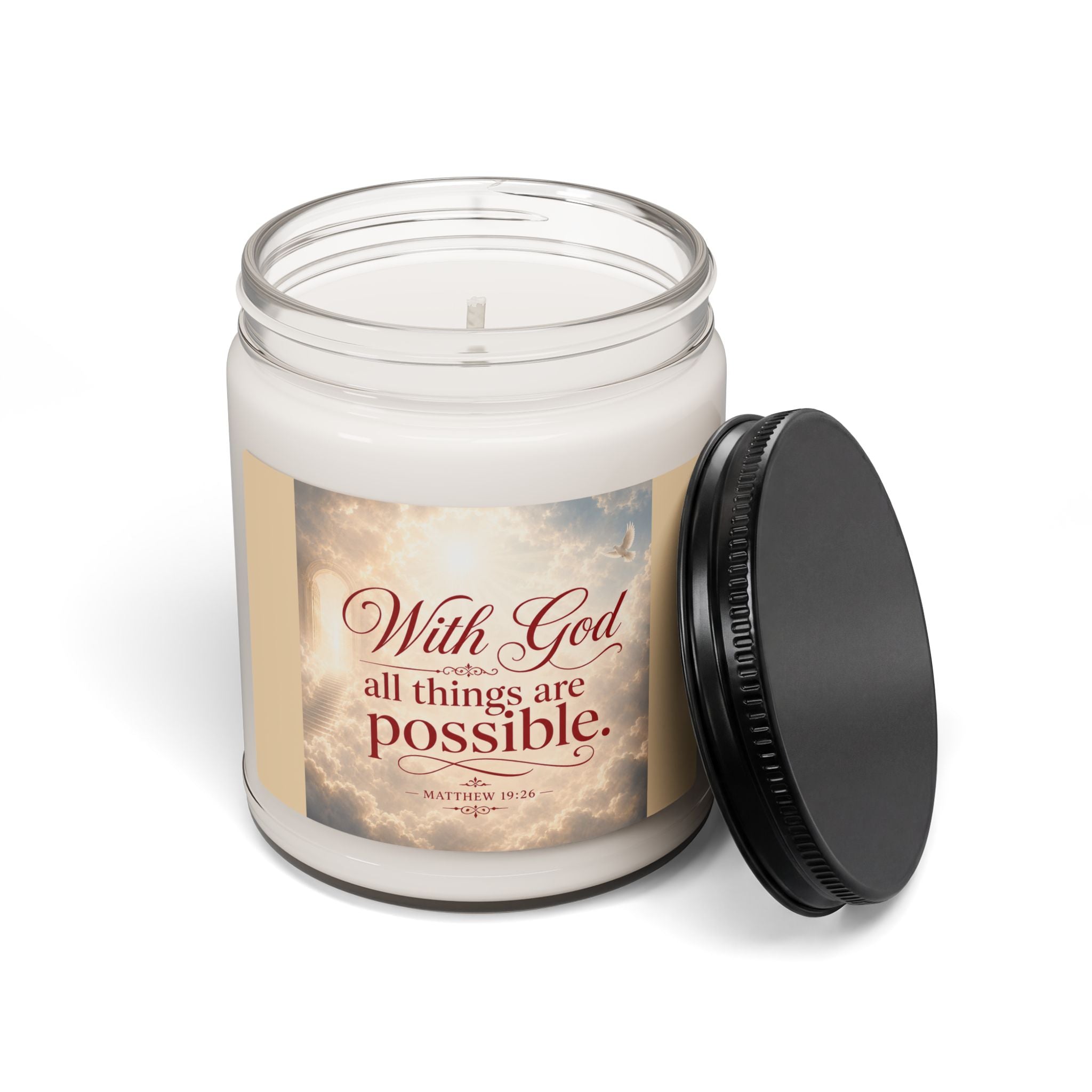 With God All Things Are Possible — Inspirational Soy Candle (9oz)
