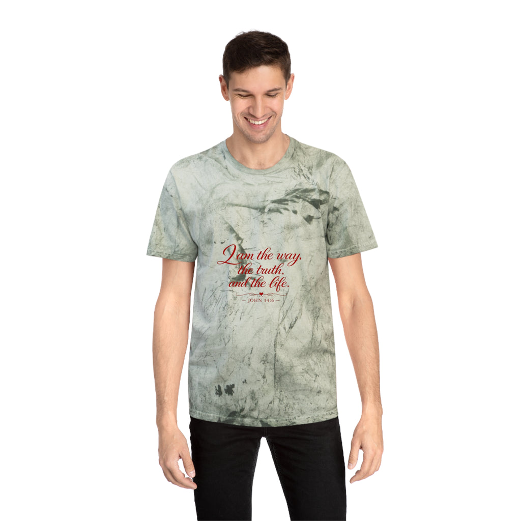 I Am the Way Tie-Dye T-Shirt — Inspirational Christian Quote Tee