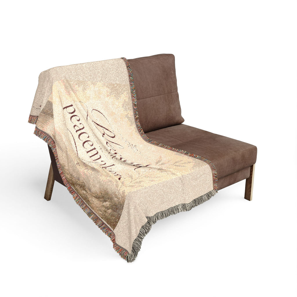 Woven Blanket — "Blessed are the Peacemakers" Inspirational Throw