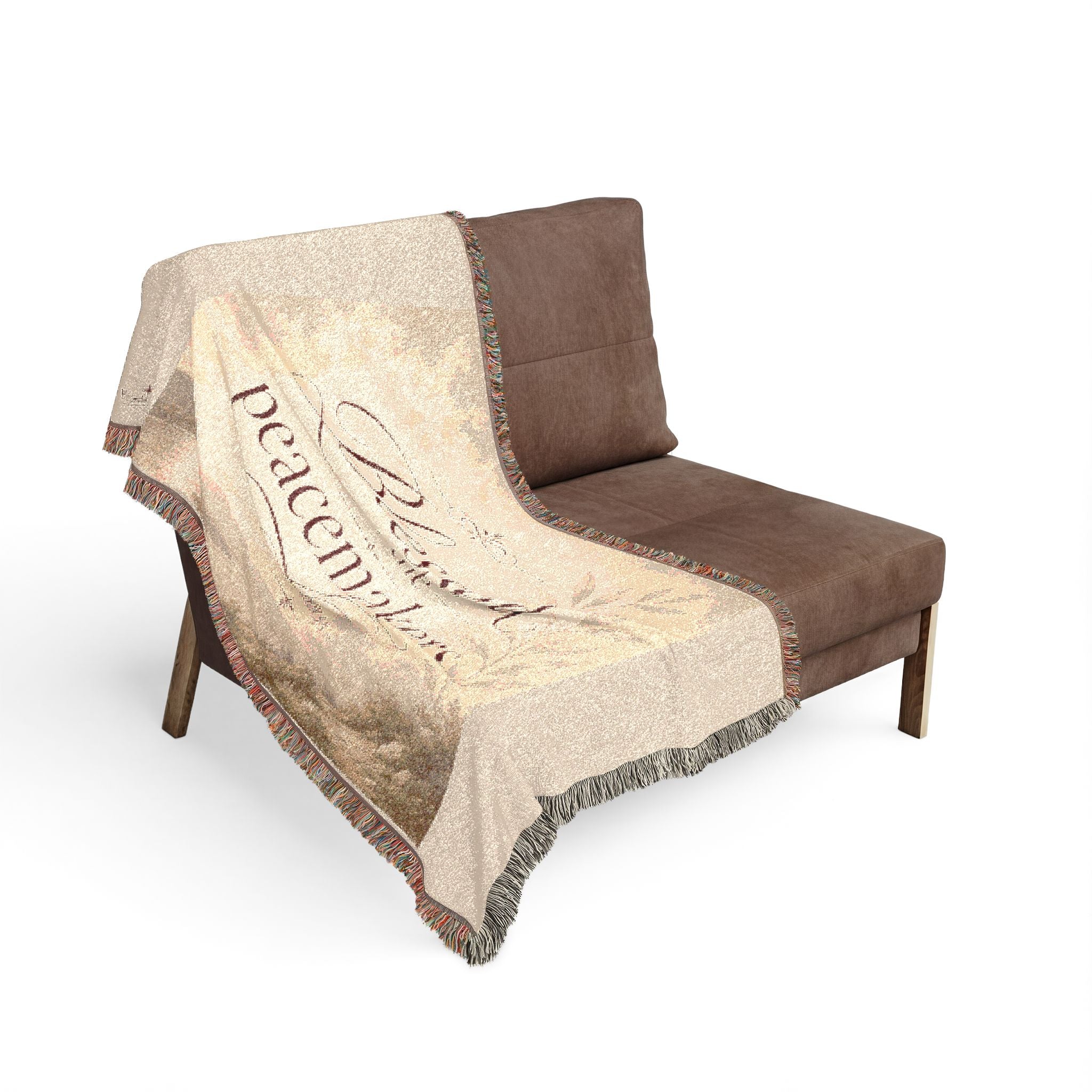 Woven Blanket — "Blessed are the Peacemakers" Inspirational Throw