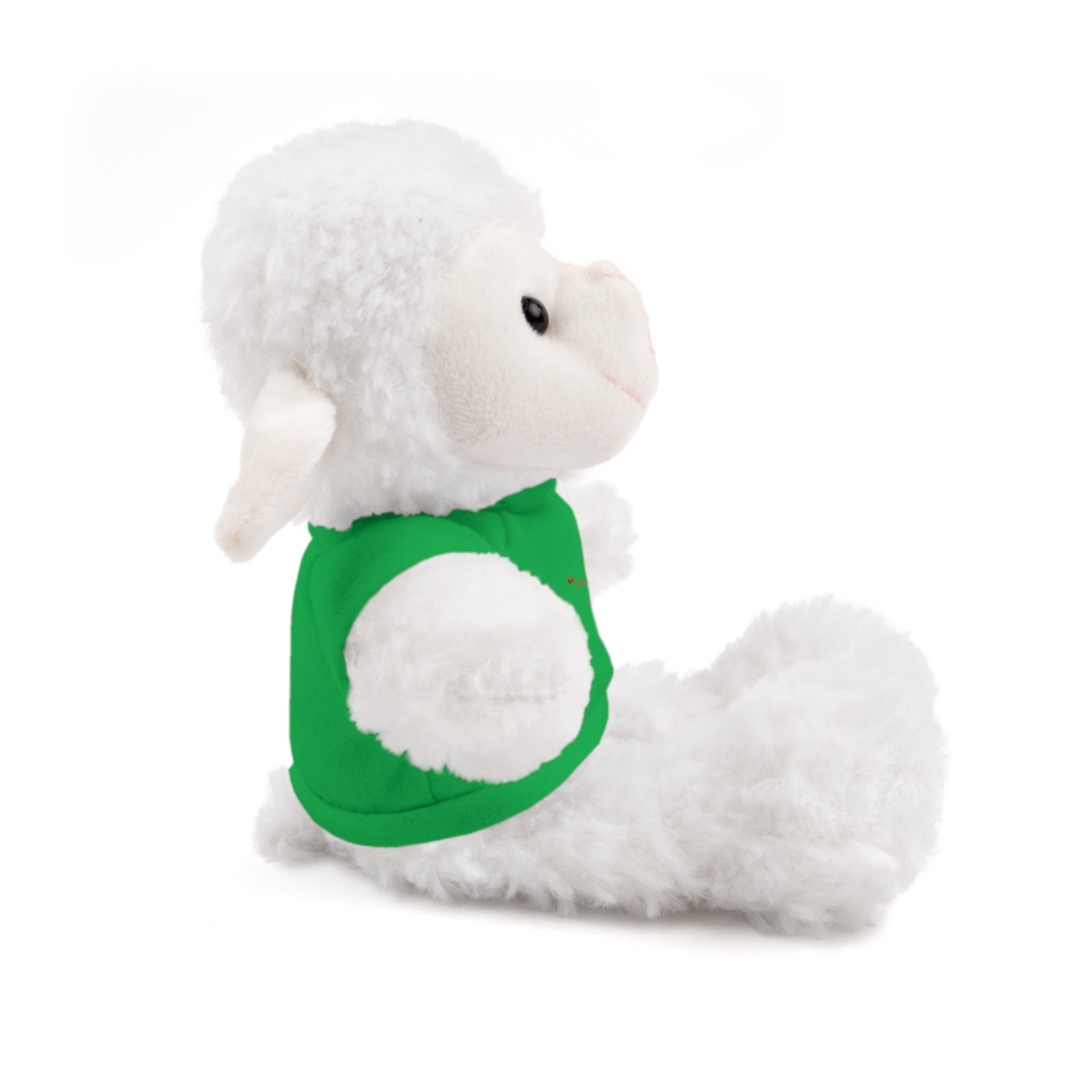 Plush Bear with “I am with you always.” — Matthew 28:20 Custom Tee – Soft Brown Teddy Gift