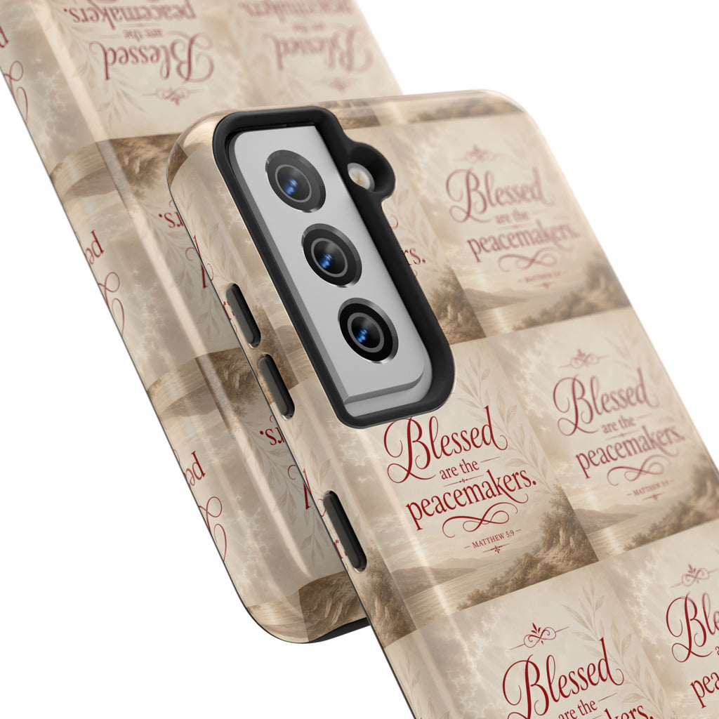 Blessed Are the Peacemakers Phone Case — Christian Inspirational Tough Phone Case