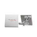 Gold or Silver Square Cufflinks embossed with "I am with you always" Matthew 28:20