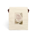 Canvas Lunch Bag — "Peace I Leave With You" Inspirational Scripture Tote