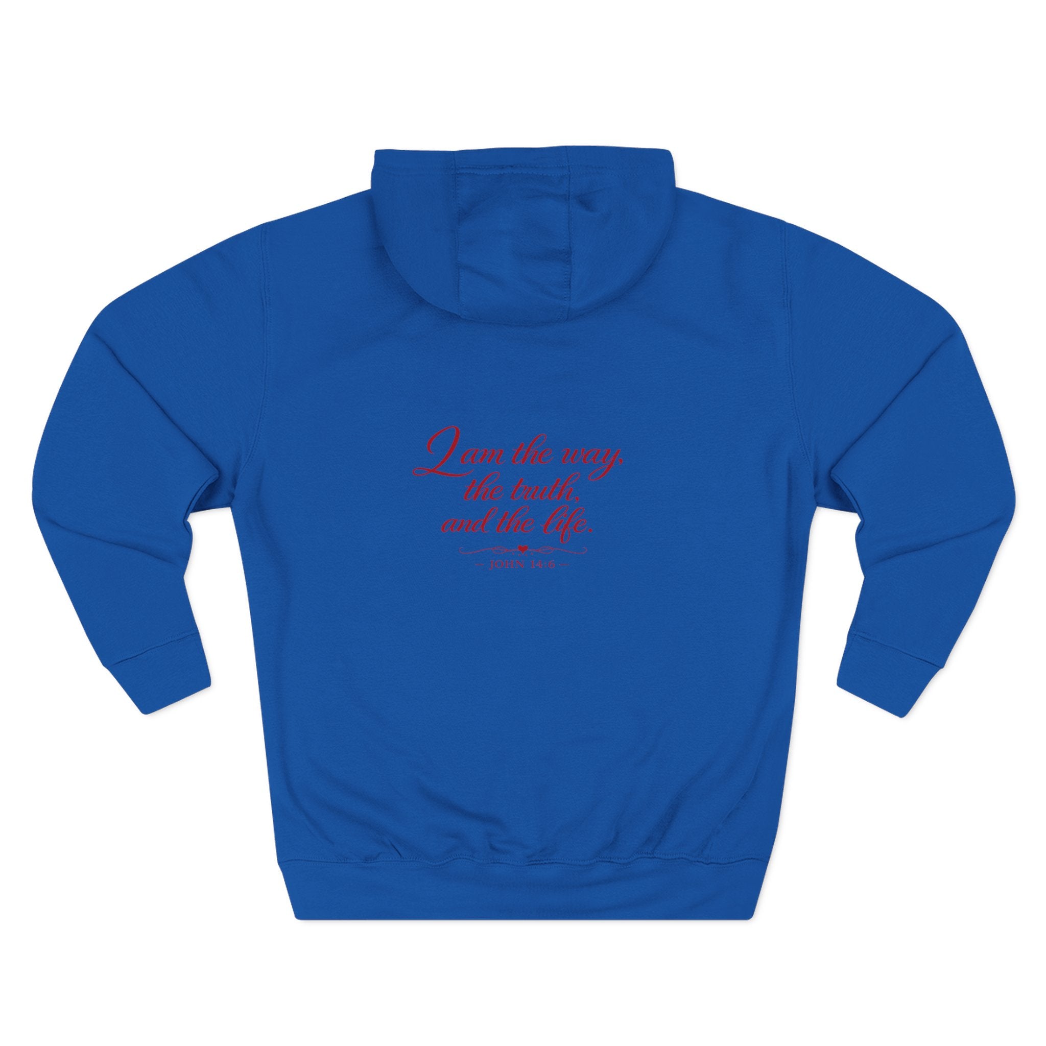 Faith Quote Hoodie — "I am the way, the truth, and the life" Fleece Pullover