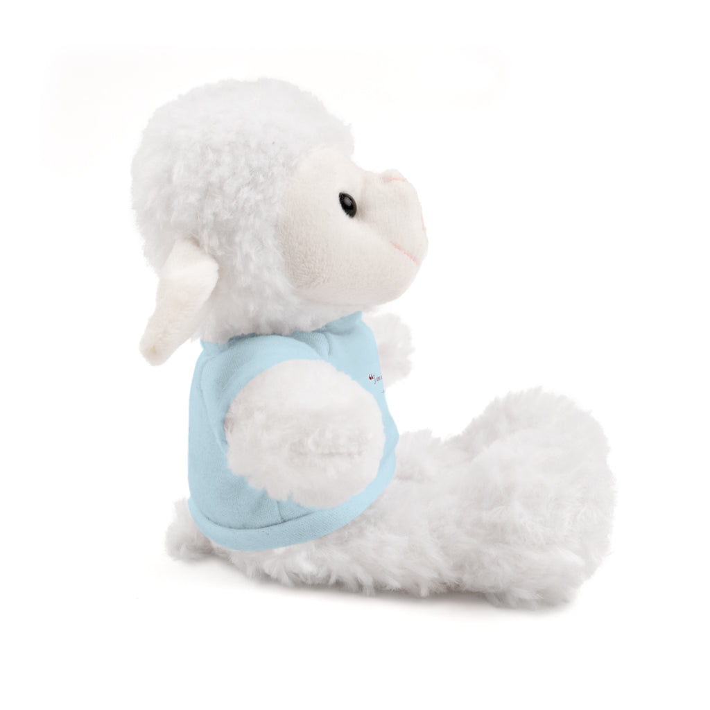 Plush Bear with “I am with you always.” — Matthew 28:20 Custom Tee – Soft Brown Teddy Gift