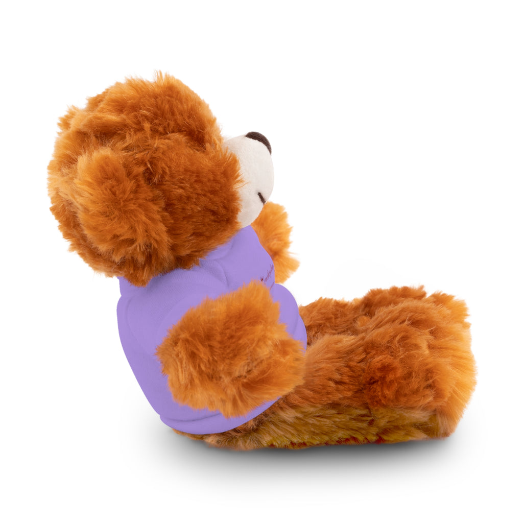 Plush Bear with “I am with you always.” — Matthew 28:20 Custom Tee – Soft Brown Teddy Gift