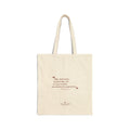 Canvas Tote Bag — Inspirational Bible Quote "Man shall not live by bread alone"