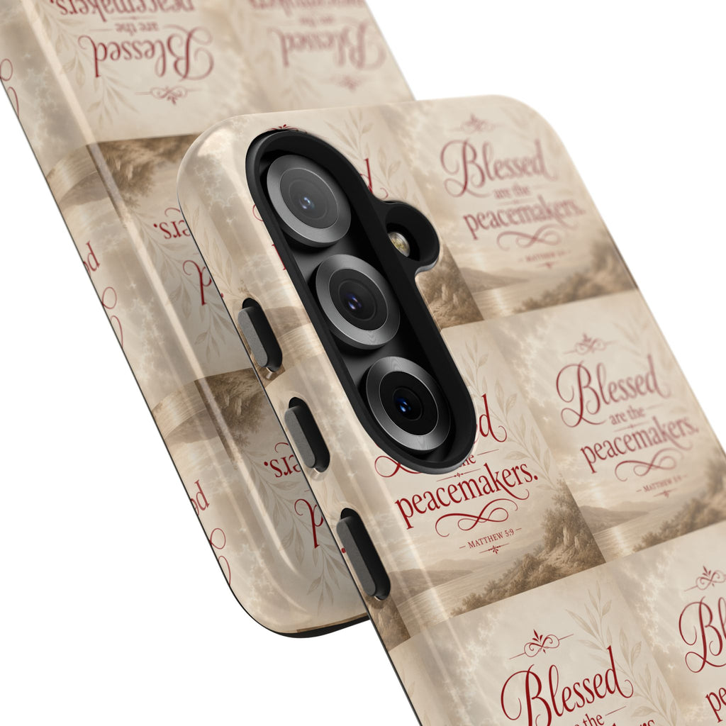 Blessed Are the Peacemakers Phone Case — Christian Inspirational Tough Phone Case