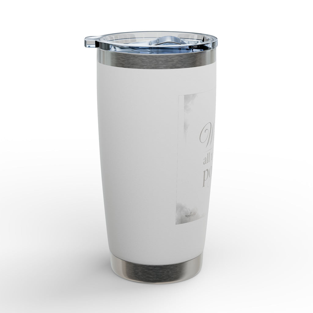 Engraved 20oz Tumbler – "With God all things are possible"