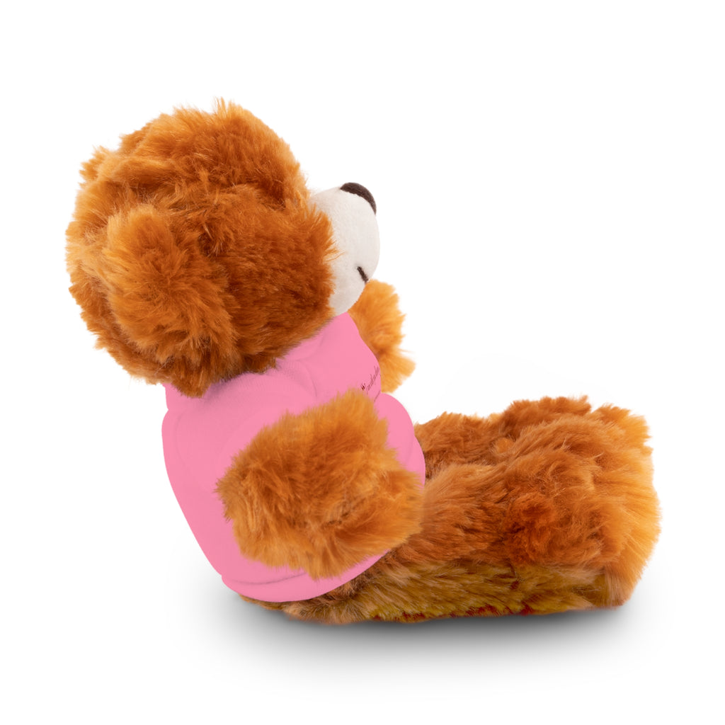 Plush Bear with “I am with you always.” — Matthew 28:20 Custom Tee – Soft Brown Teddy Gift