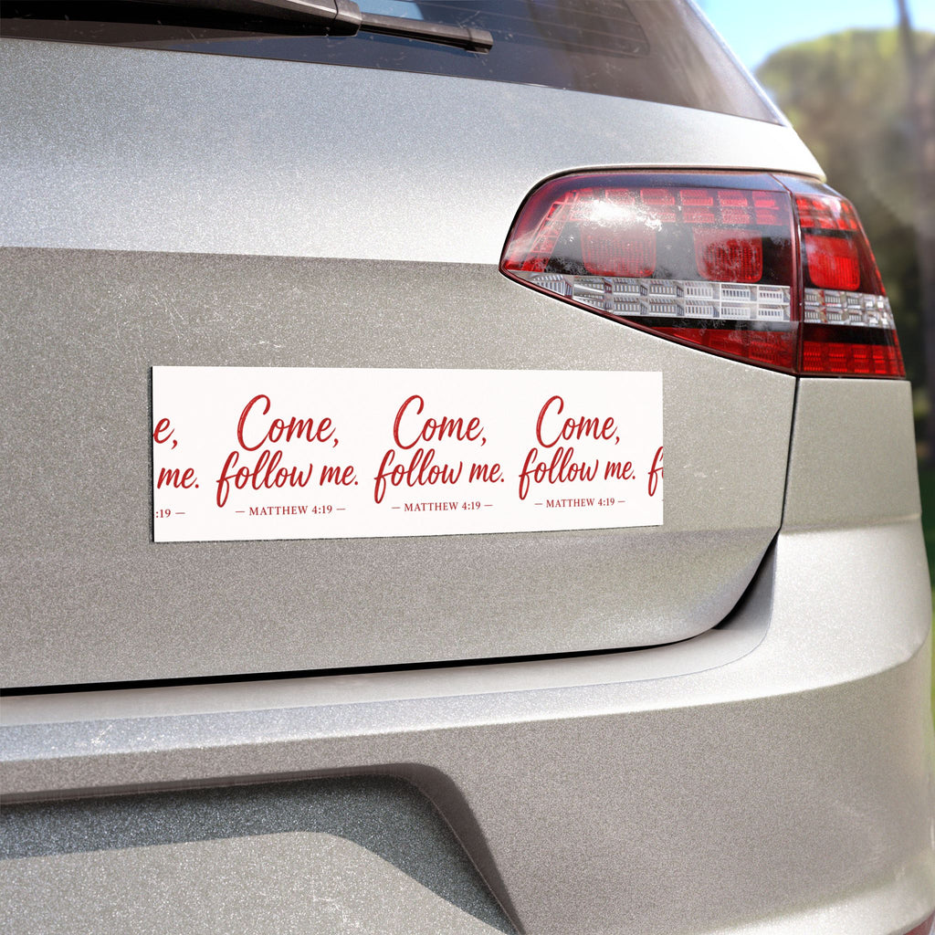 Come, Follow Me Car Magnet — Matthew 4:19 Inspirational Religious Magnet