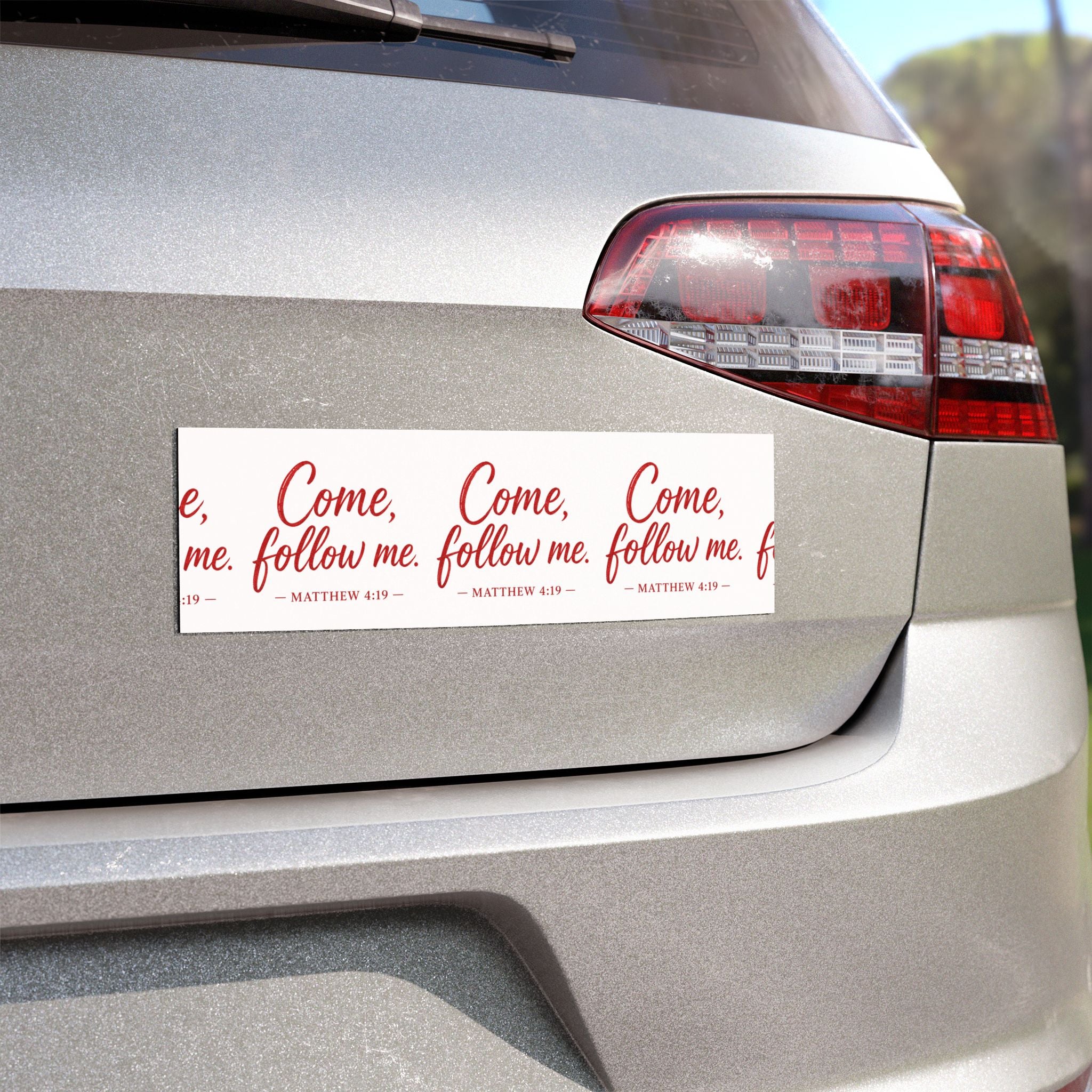 Come, Follow Me Car Magnet — Matthew 4:19 Inspirational Religious Magnet