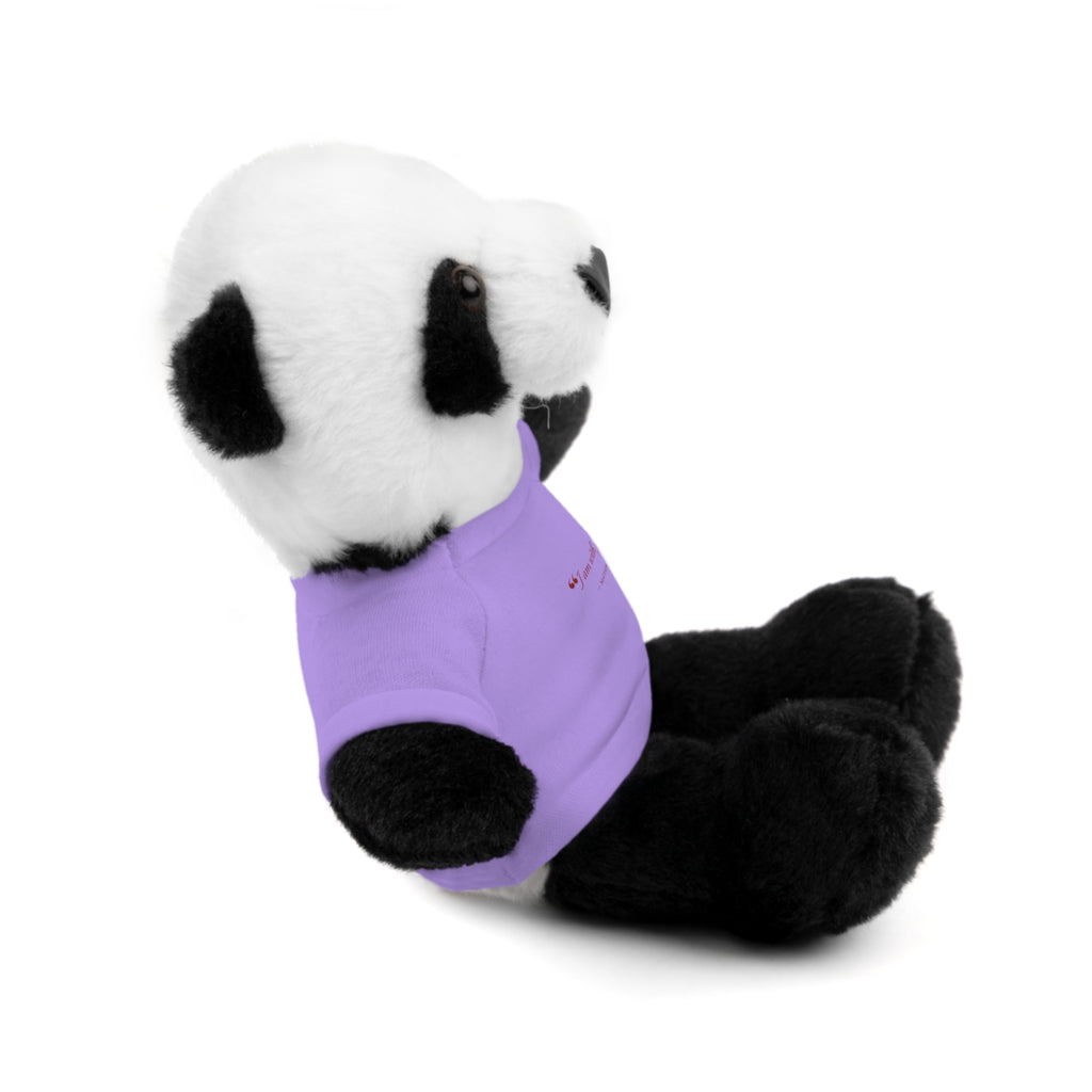 Plush Bear with “I am with you always.” — Matthew 28:20 Custom Tee – Soft Brown Teddy Gift