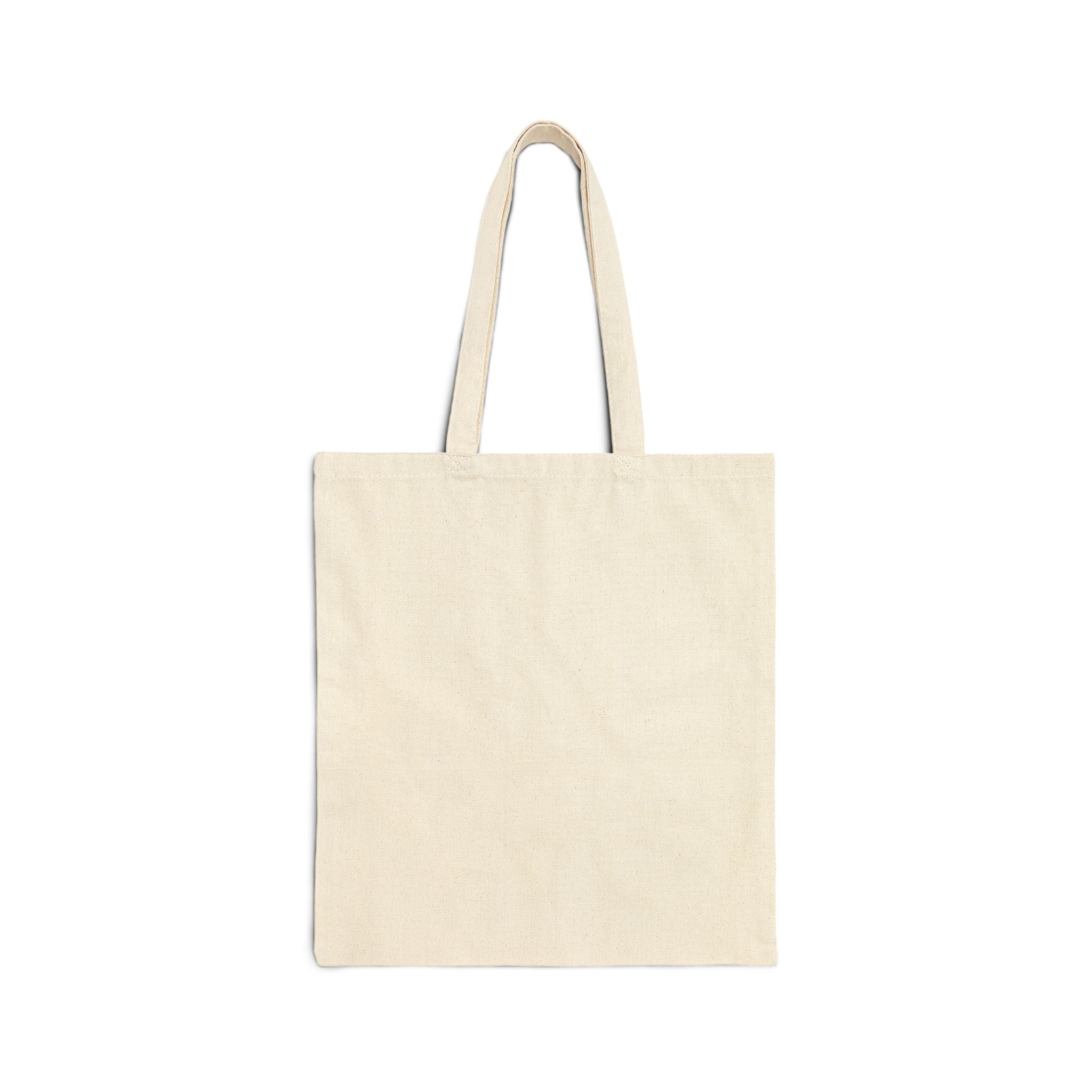 Canvas Tote Bag — Inspirational Bible Quote "Man shall not live by bread alone"