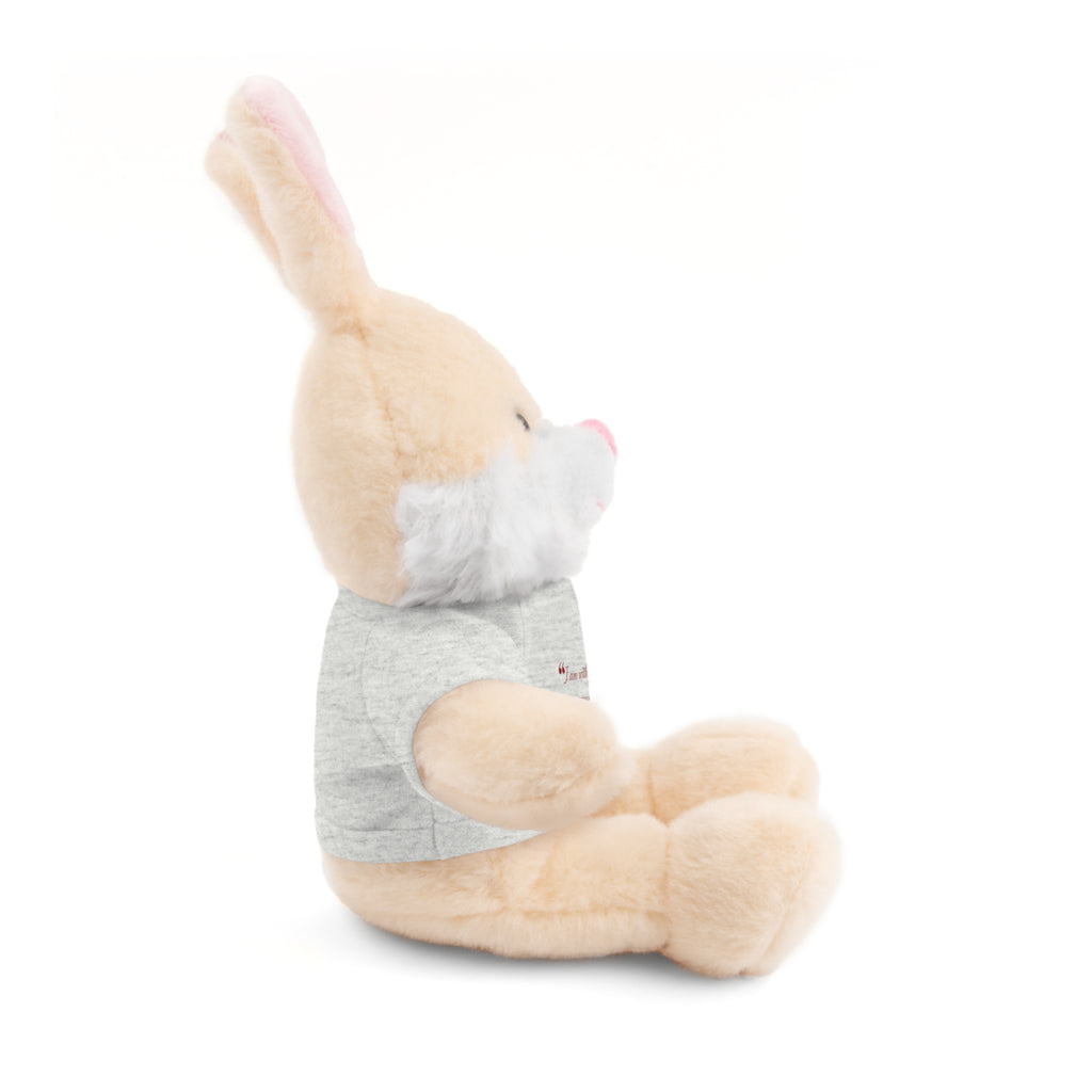 Plush Bear with “I am with you always.” — Matthew 28:20 Custom Tee – Soft Brown Teddy Gift