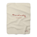Sherpa Blanket - "I am with you always" Matthew 28:20 Christian Fleece Throw