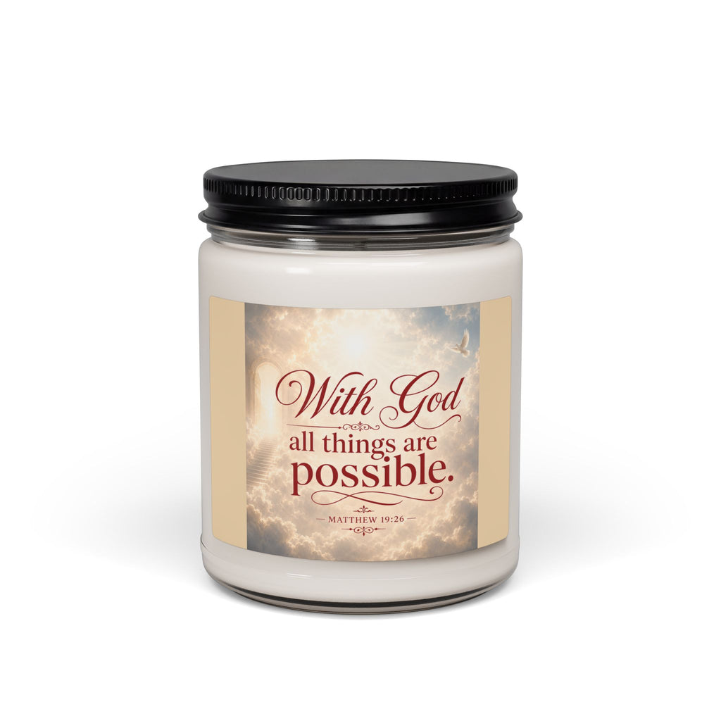 With God All Things Are Possible — Inspirational Soy Candle (9oz)