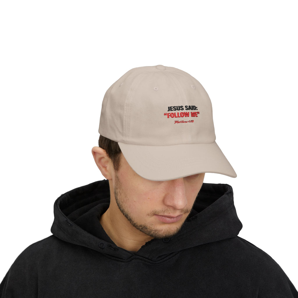 “Jesus Said: ‘Follow Me’” Embroidered Christian Baseball Hat