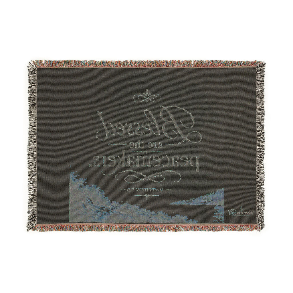 Woven Blanket — "Blessed are the Peacemakers" Inspirational Throw