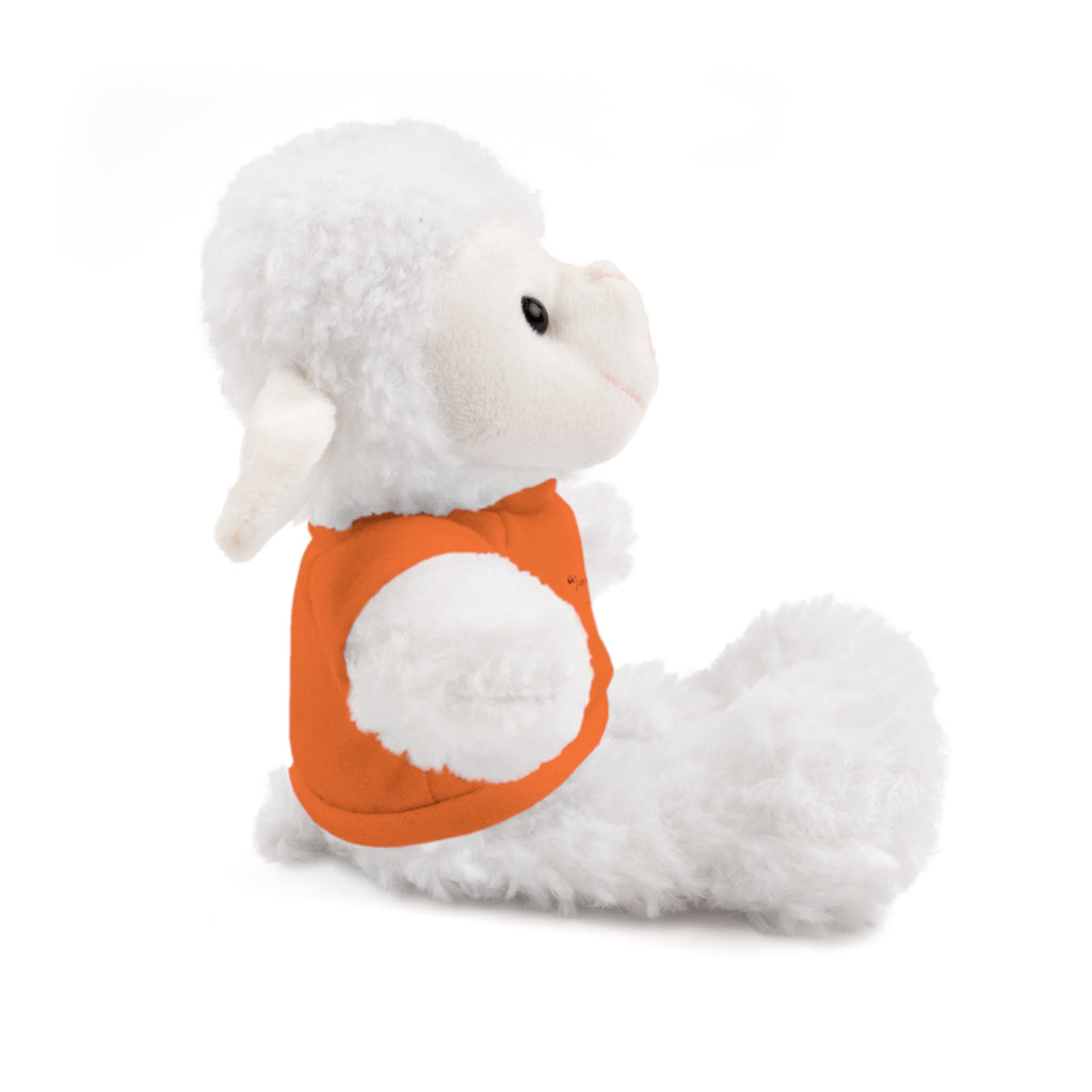 Plush Bear with “I am with you always.” — Matthew 28:20 Custom Tee – Soft Brown Teddy Gift