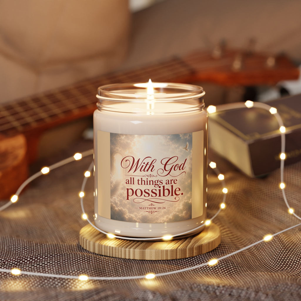 With God All Things Are Possible — Inspirational Soy Candle (9oz)