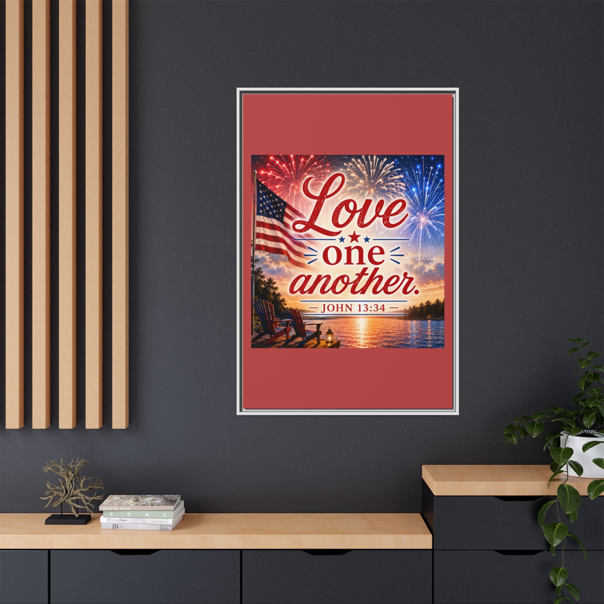 Matte Canvas, Framed (Multi-color)