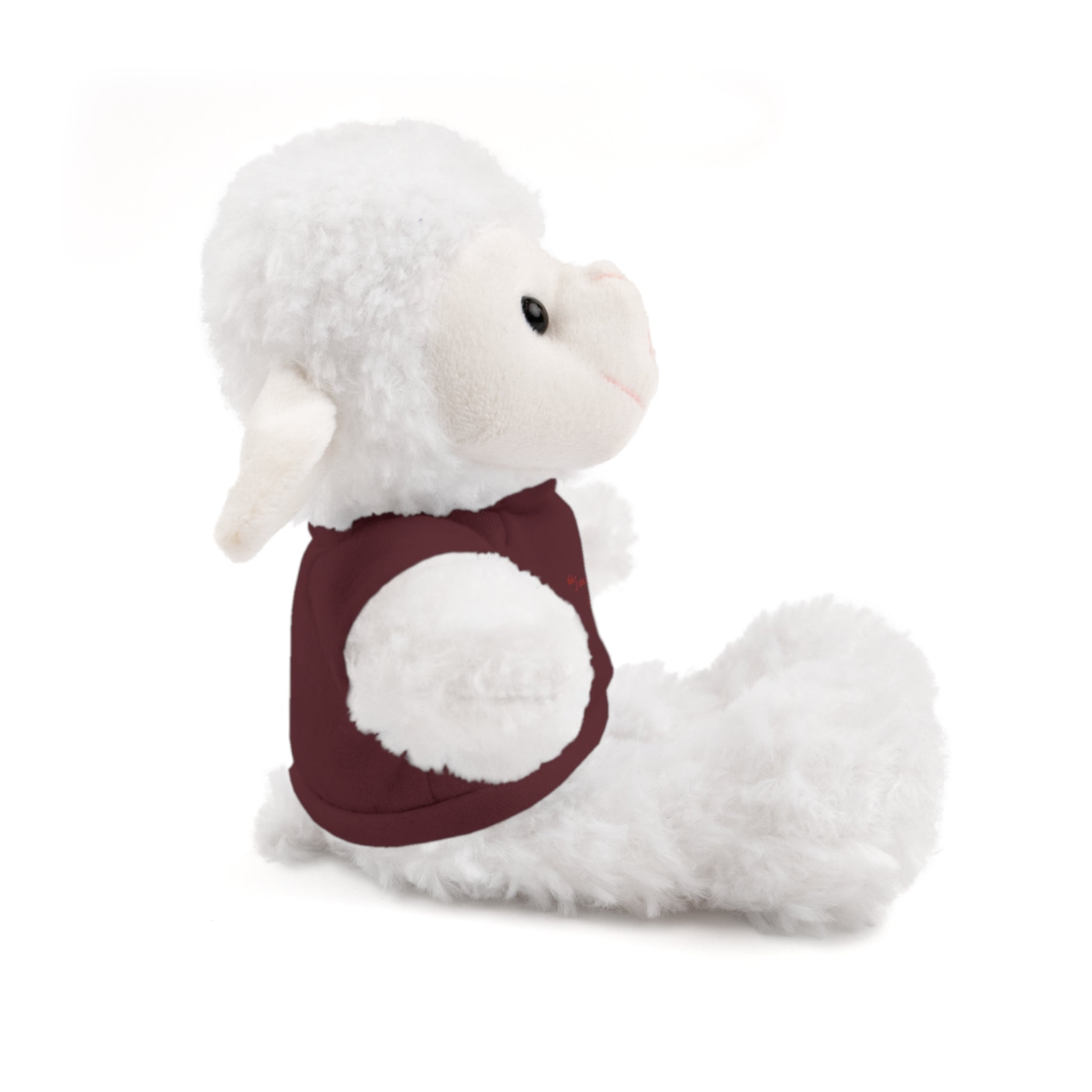 Plush Bear with “I am with you always.” — Matthew 28:20 Custom Tee – Soft Brown Teddy Gift