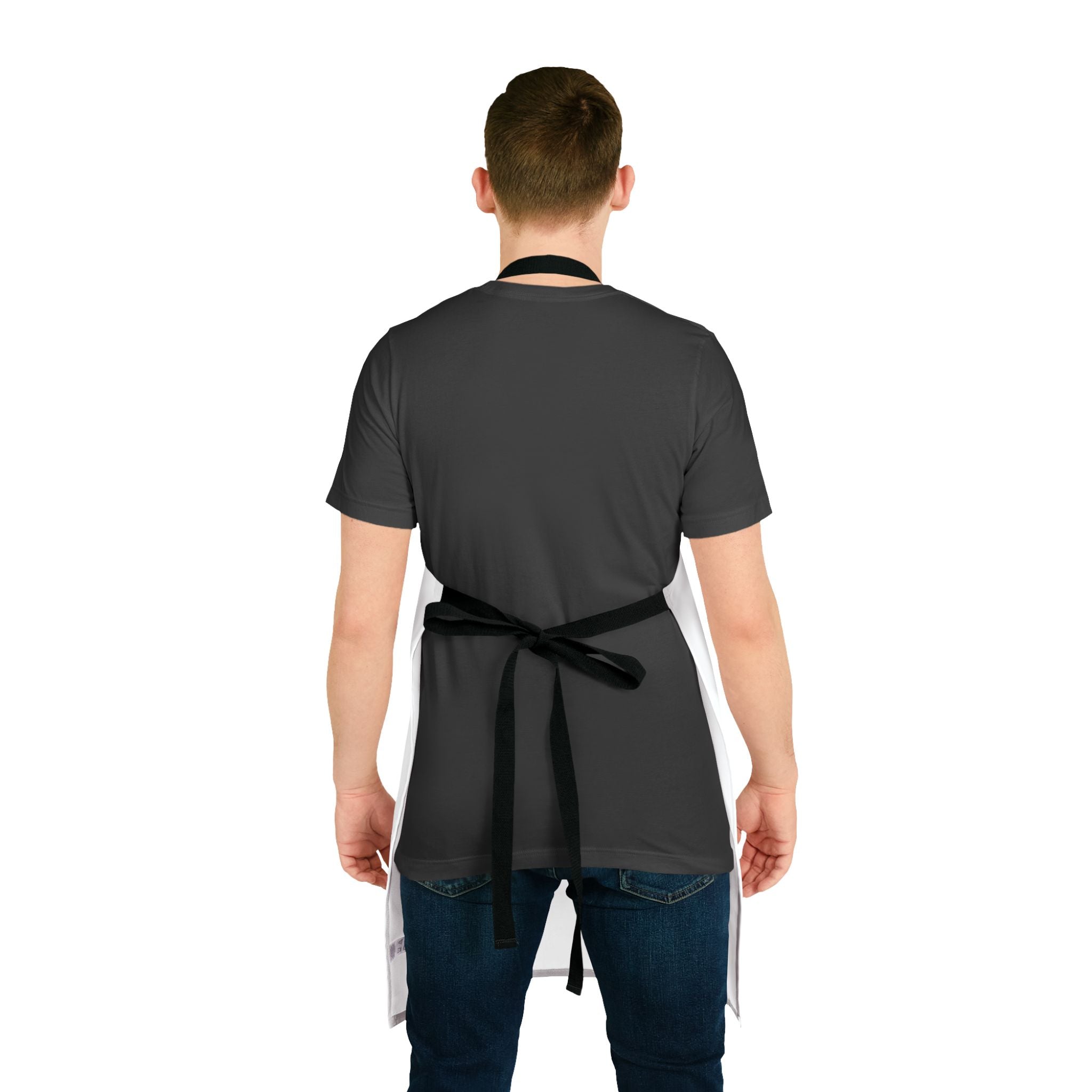 Biblical Verse Apron - "Man Shall Not Live by Bread Alone" Words in Red Brand
