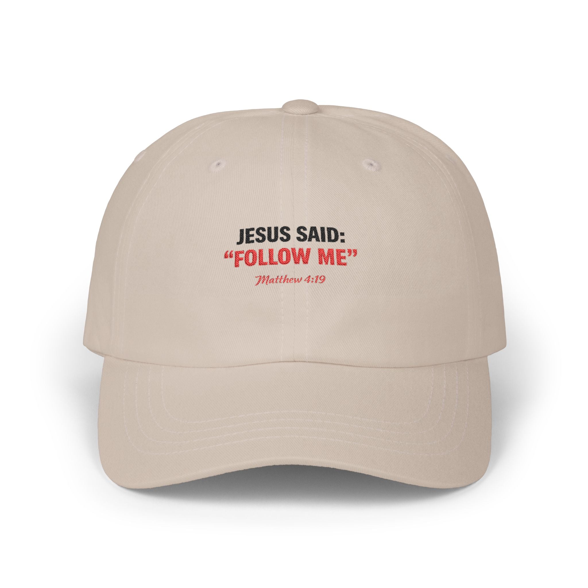 “Jesus Said: ‘Follow Me’” Embroidered Christian Baseball Hat