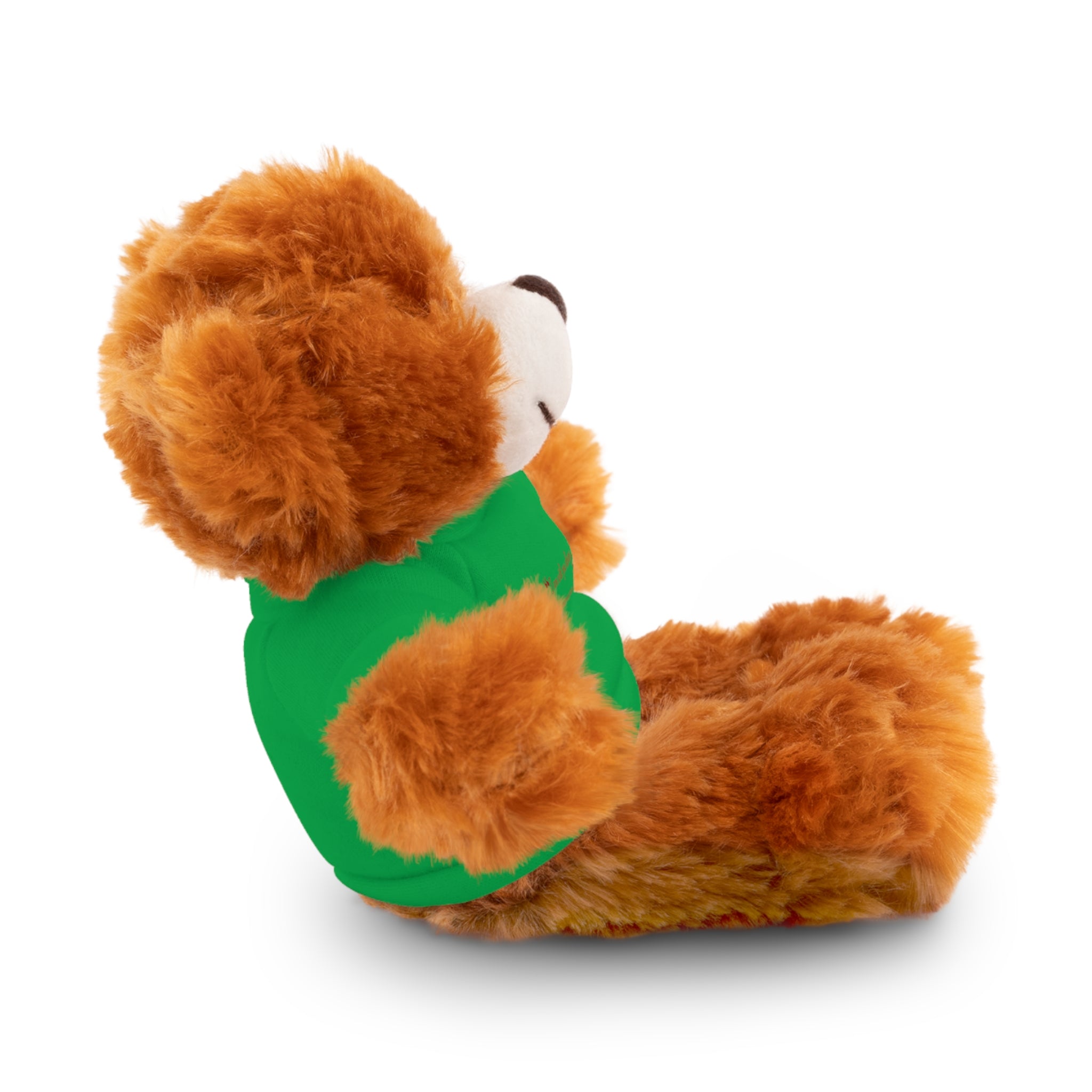 Plush Bear with “I am with you always.” — Matthew 28:20 Custom Tee – Soft Brown Teddy Gift