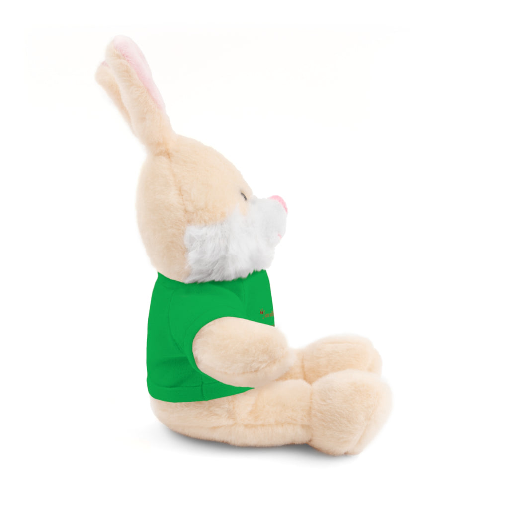Plush Bear with “I am with you always.” — Matthew 28:20 Custom Tee – Soft Brown Teddy Gift