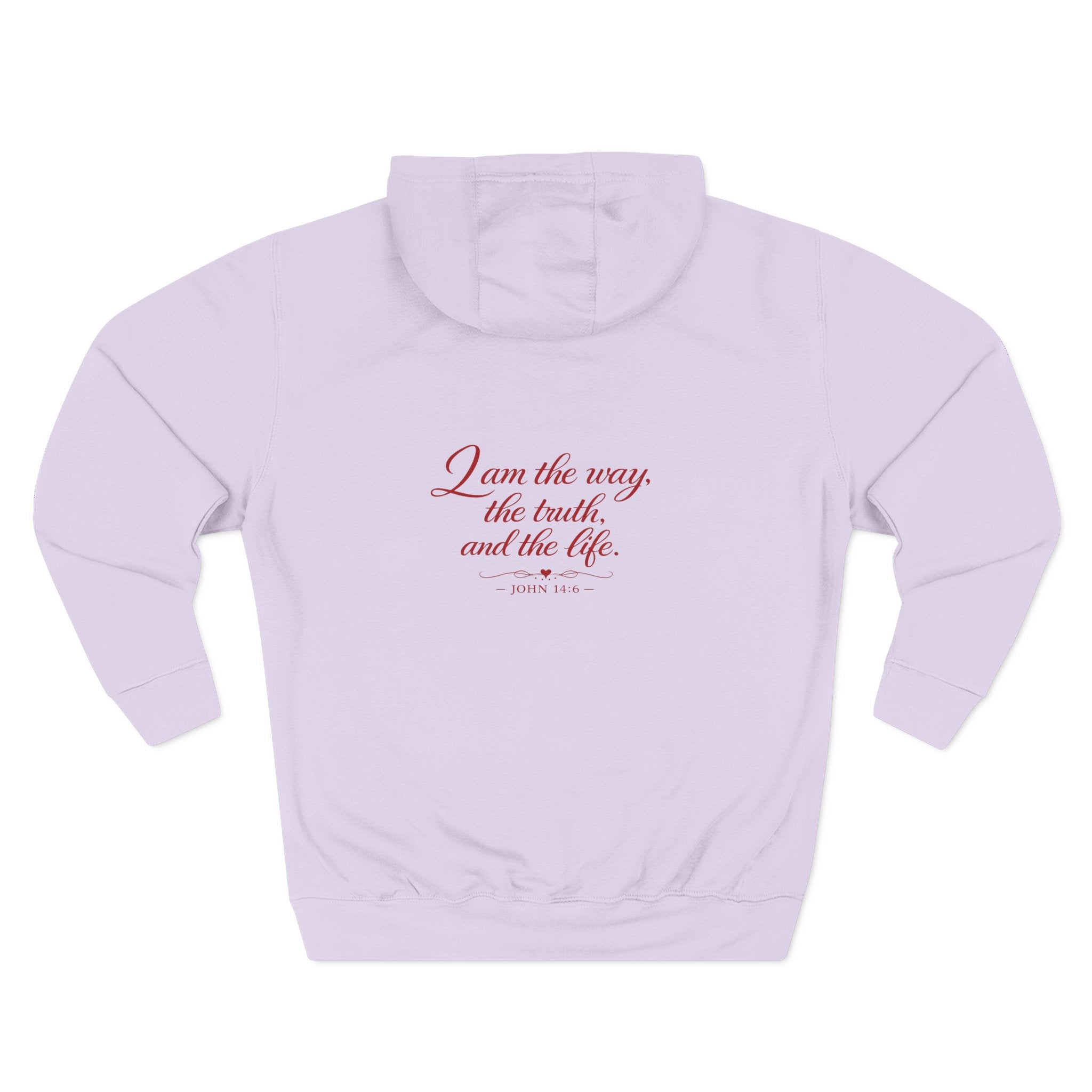 Faith Quote Hoodie — "I am the way, the truth, and the life" Fleece Pullover