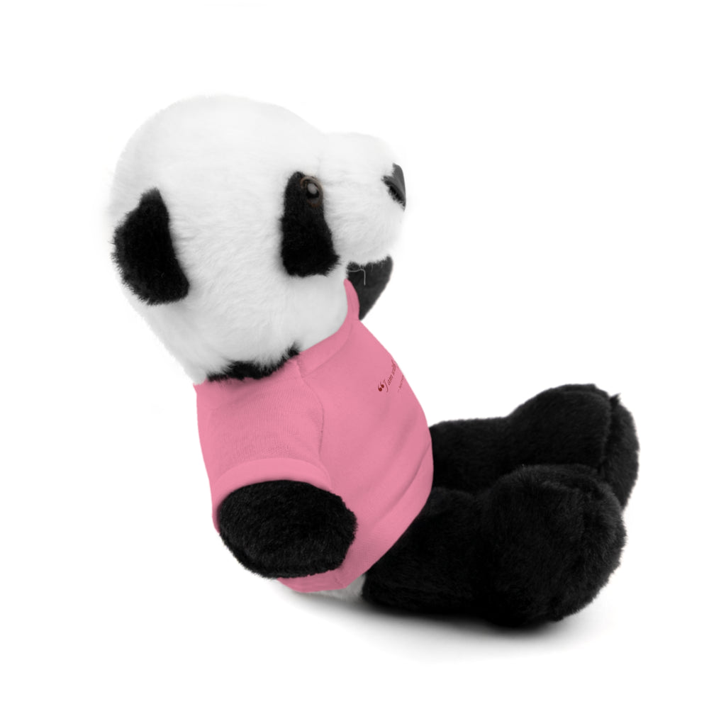 Plush Bear with “I am with you always.” — Matthew 28:20 Custom Tee – Soft Brown Teddy Gift